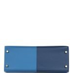 Hermes Kelly Sellier 28 Casaque Deep Bleu And Mykonos Epsom Gold Hardware 83146 product photo 5