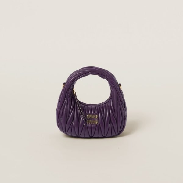 Wander matelassé nappa leather hobo mini-bag