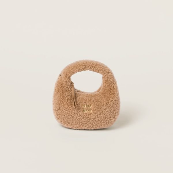 Wander Shearling Hobo Bag With Leather Details 5BP078_2F7T_F098L_V_OOO product photo 1