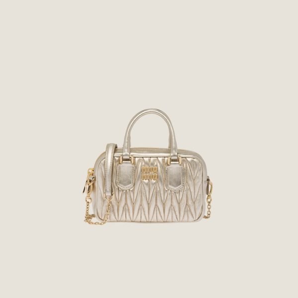 Arcadie Matelassé nappa leather micro-bag