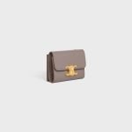 Compact Wallet With Coin Triomphe In Shiny Calfskin Pebble 10I653DPV.10BL product photo 2