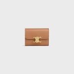Compact Wallet With Coin Triomphe In Shiny Calfskin Bronze 10I653DPV.18BU product photo 1