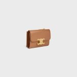 Compact Wallet With Coin Triomphe In Shiny Calfskin Bronze 10I653DPV.18BU product photo 2