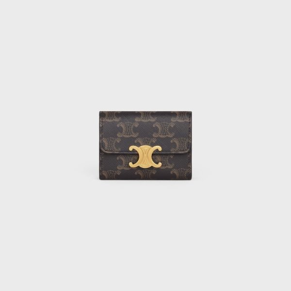 Compact Wallet With Coin Triomphe In Triomphe Canvas Tan 10I652DS3.04LU product photo 1