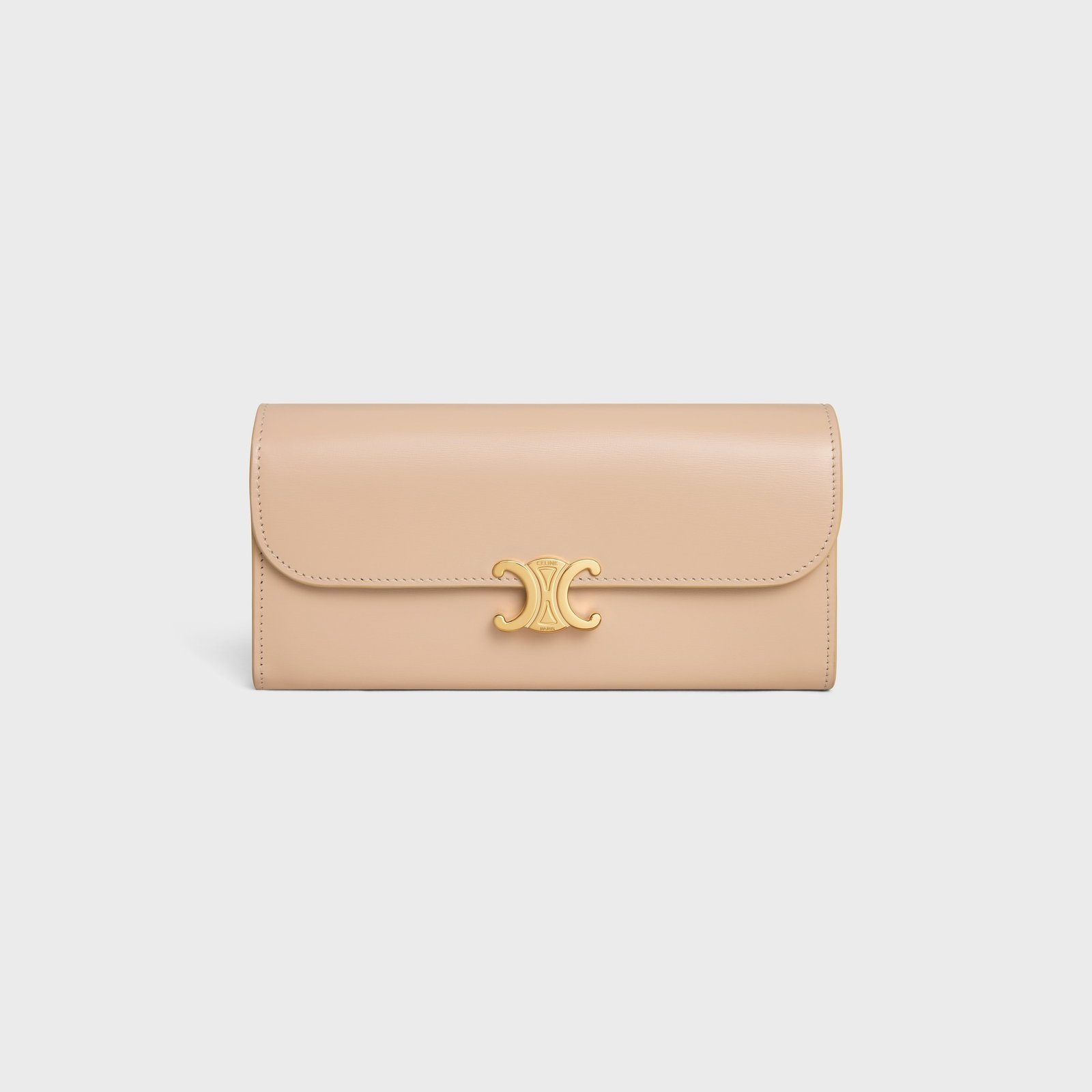 Large Wallet Triomphe In Shiny Calfskin Oat Beige 10E313DPV.02EU product photo 1