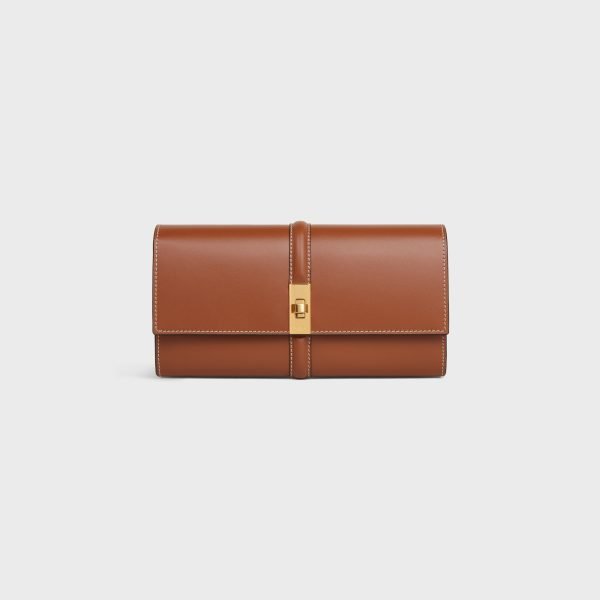 Large Wallet 16 In Satinated Calfskin Tan 10M033CQ7.04LU product photo 1