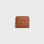 Compact Zipped Wallet Cuir Triomphe In Smooth Calfskin Tan 10K533DR8.04LU product photo 1