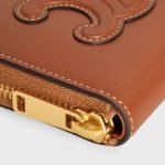 Compact Zipped Wallet Cuir Triomphe In Smooth Calfskin Tan 10K533DR8.04LU product photo 5