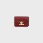 Card Holder With Flap Triomphe In Shiny Calfskin Dark Ruby 10I583DPV.27RD product photo 1