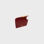Card Holder With Flap Triomphe In Shiny Calfskin Dark Ruby 10I583DPV.27RD product photo 4
