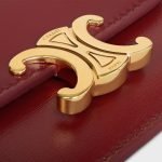 Card Holder With Flap Triomphe In Shiny Calfskin Dark Ruby 10I583DPV.27RD product photo 5