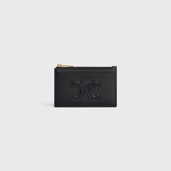 Zipped Card Holder Cuir Triomphe In Shiny Calfskin Black 10K583EMH.38NO product photo 1