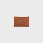Zipped Card Holder Cuir Triomphe In Shiny Calfskin Tan 10K583EMJ.04LU product photo 1