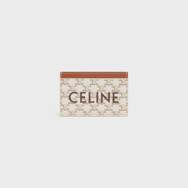 Card Holder In Triomphe Canvas With Celine Print White/tan 10B702CLY.01TA product photo 1