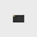 Zipped Card Holder Triomphe Charms In Grained Calfskin Black 10M083FVO.38NO product photo 1