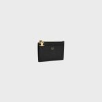 Zipped Card Holder Triomphe Charms In Grained Calfskin Black 10M083FVO.38NO product photo 2
