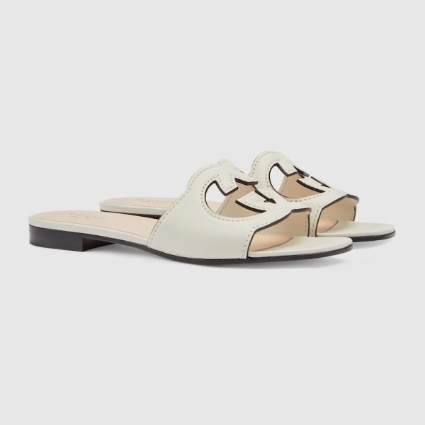 Womens slide sandal with Interlocking G