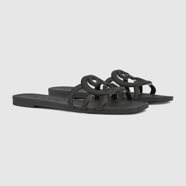 Womens Interlocking G slide sandal