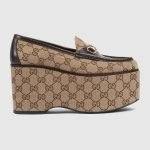 Womens Gucci Horsebit Platform Loafer 786009 FADC1 9763 product photo 3