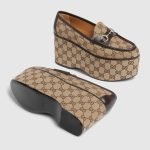 Womens Gucci Horsebit Platform Loafer 786009 FADC1 9763 product photo 6