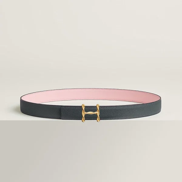 H Torsade Belt Buckle & Reversible Leather Strap 24 MM H052150CALB080 product photo 1