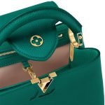 Louis Vuitton Capucines BB Green hardware detail
