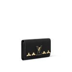 Louis Vuitton Capucines Wallet Black Monogram - Louis Vuitton Wallet or Card Holder side view