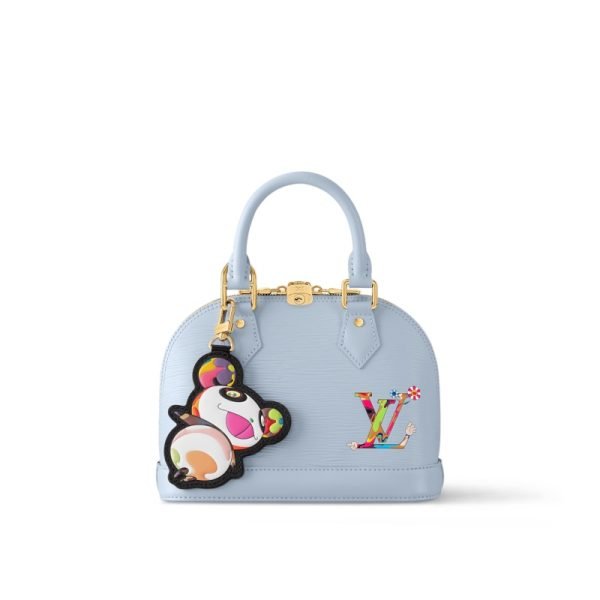 LV X Tm Alma BB Blue Top Handle - Monogram Multicolore front view