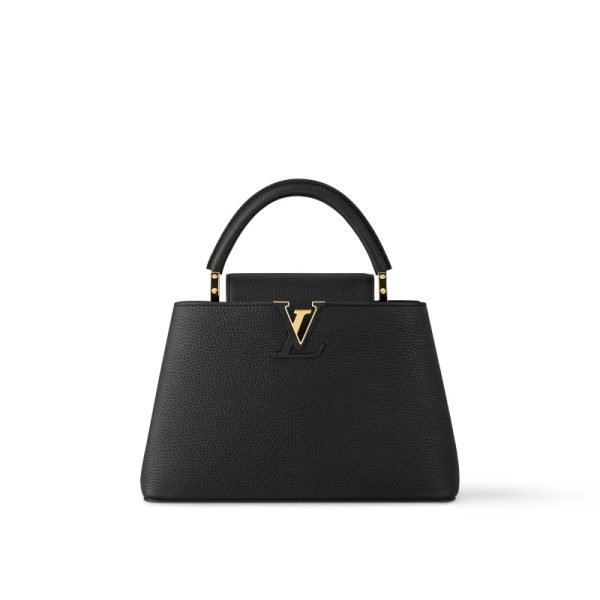 Louis Vuitton Capucines MM Black Monogram front view