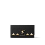 Louis Vuitton Capucines Wallet Black Monogram - Louis Vuitton Wallet or Card Holder front view