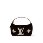 Louis Vuitton Hills Pochette Gold Monogram - Monogram Signature front view