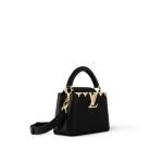 Louis Vuitton Capucines Mini Black Monogram side view