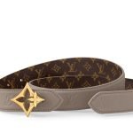 LV Flowergram Ard 30mm Reversible Belt Gray Monogram - Women‘s Belt hardware detail