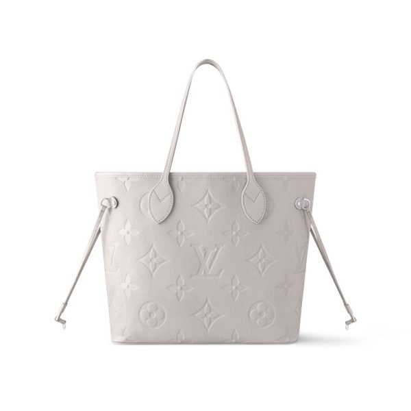 Louis Vuitton Neverfull MM Gray Monogram - Monogram Signature side view
