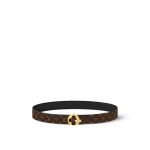 LV Flowergram Round 30mm Reversible Belt Black Monogram - Women‘s Belt front view