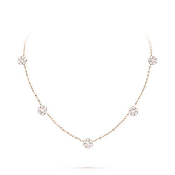 Fleurette necklace, 5 flowers