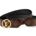LV Circle 35mm Reversible Belt Black Monogram - Women‘s Belt back view