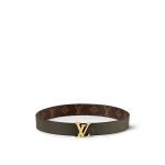 LV Initiales 30mm Reversible Belt Gold Monogram - Women‘s Belt side view