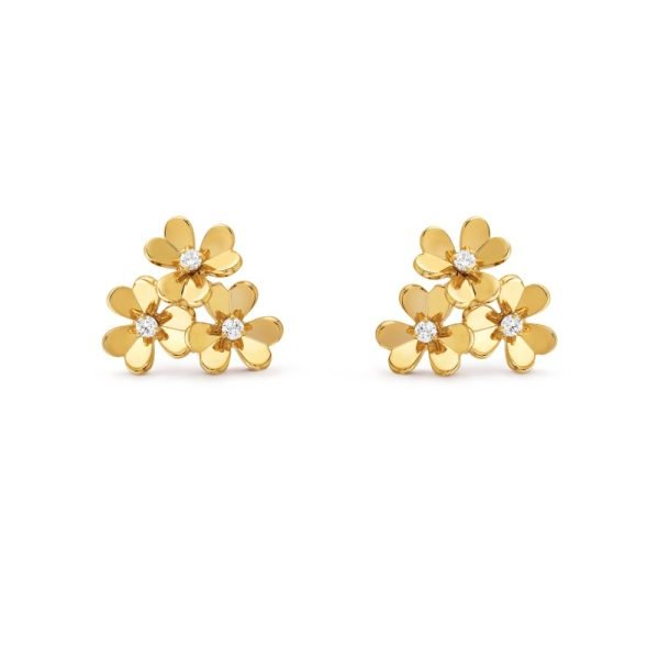 Frivole earrings, 3 flowers, mini model