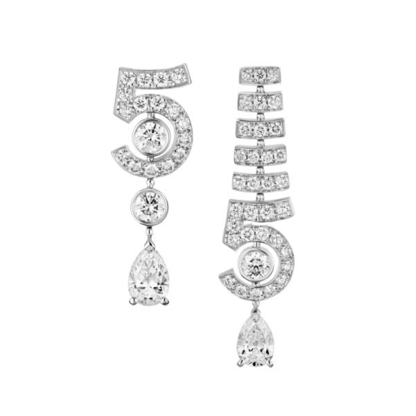 N°5 Drop White Gold Earrings J64258 product photo 1