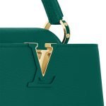 Louis Vuitton Capucines BB Green interior detail