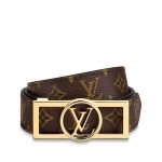 Dauphine 25mm Reversible Belt Brown Monogram - Women‘s Belt hardware detail