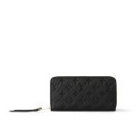 Louis Vuitton Zippy Wallet Black Monogram - Louis Vuitton Wallet or Card Holder front view