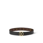 LV Circle 35mm Reversible Belt Black Monogram - Women‘s Belt front view