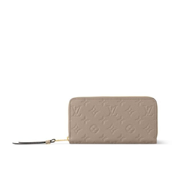 Louis Vuitton Zippy Wallet Beige Monogram - Louis Vuitton Wallet or Card Holder front view