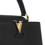 Louis Vuitton Capucines MM Black Monogram interior detail