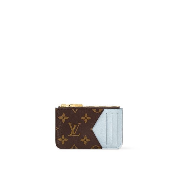 Louis Vuitton Romy Card Holder Blue Monogram - Louis Vuitton Wallet or Card Holder front view