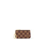 Louis Vuitton Key Pouch Gold Canvas - Louis Vuitton Wallet or Card Holder front view