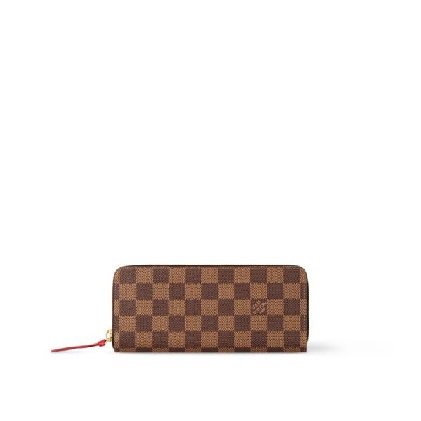 Louis Vuitton Clémence Wallet Gold Canvas - Louis Vuitton Wallet or Card Holder front view