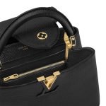 Louis Vuitton Capucines MM Black Monogram back view
